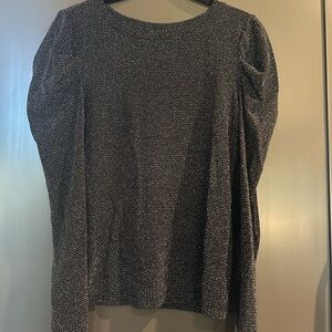 BB Dakota Glittering Black and Silver Blouse
